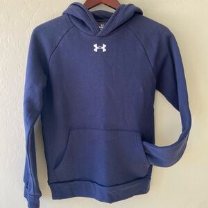 NWT Under Armour Boys Navy Hoodie Sweater, Size YL